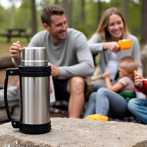 Flask for Hot Drink, 2 L Stainless Steel Vacuum Insulated Bottle with Cup — view 6