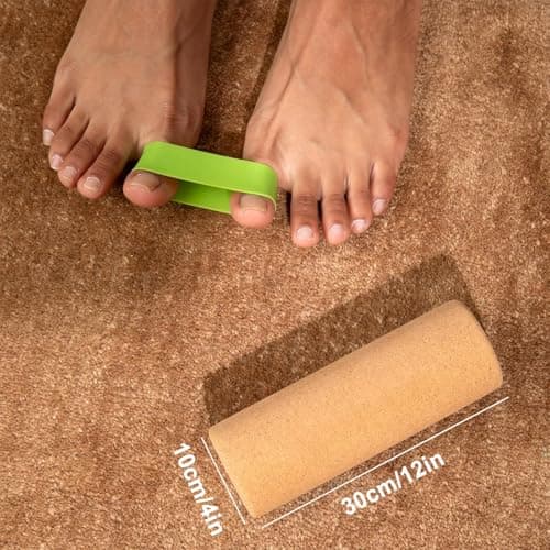 Ankle Balance Board Cork Foot Strengthener Trainer with Massage Ball & Resistance Bands for Balance Stability & Foot Strength Office Home Gym Workouts — view 6