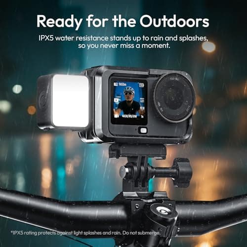 ULANZI LM24 Vlogging Light for DJI Osmo Nano/Osmo Action 6, Waterproof Magnetic Mini LED Action Camera Video Light Accessories, Quick Release Photography LED Fill Light for Vlog Selfie Video Recording — view 2