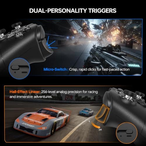 GuliKit ES MAX Gaming Controller,Fast Bluetooth Wireless & Wired Gamepad — view 5