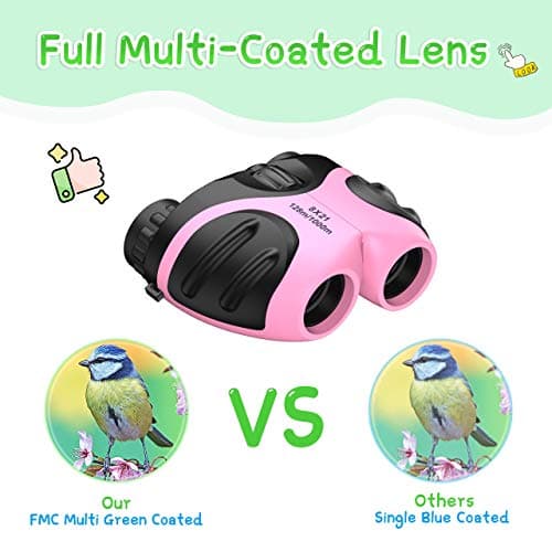EUTOYZ 4-10yet Olds Binocular, Outdoor Toys Boys Girls Pink, Stocking Pink fillers Child gifts — view 5