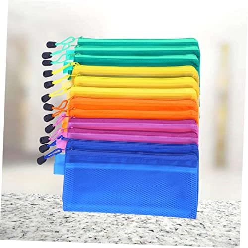 GARIOUANS Zipper File Bag Matte Portfolio Document Organizer Travel Document Holder with Ball Pattern Easy Fit PVC Folder for Office and Flight Use Random Color — view 4