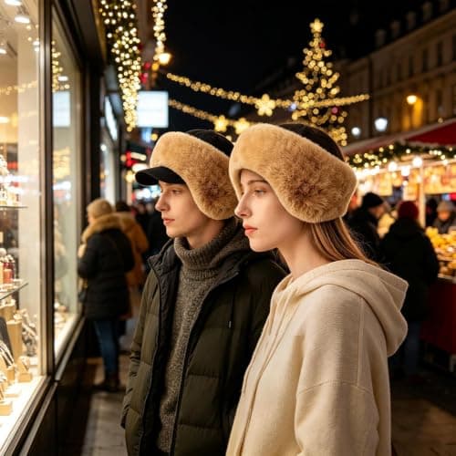 Plush Ear Warmers - Foldable Winter Earmuffs, Cute Soft Frost Protection He — view 2