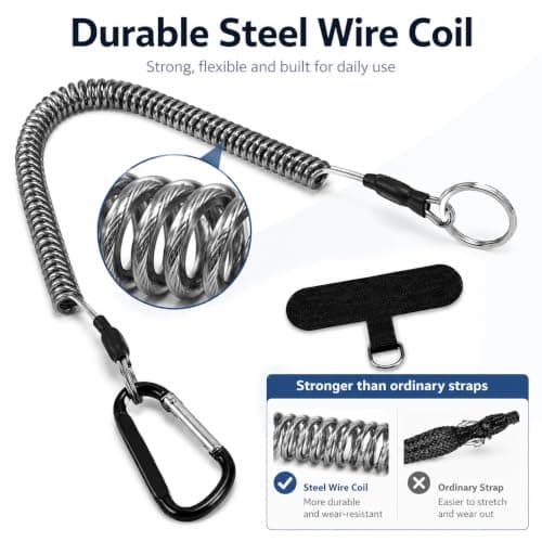 KUAJTUN Anti-Theft Retractable Phone Lanyard, Practical Everyday Design — view 3