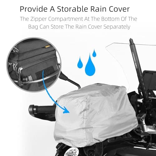 Rhinowalk Motorcycle Tank Bag Multifunctional Motorbike Storage Bag Luggage Backpack with Molle System Water Bladder Shoulder Strap Rucksack — view 6