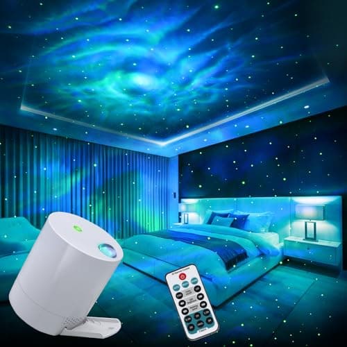 CAIYUE Star Projector Galaxy Projector, Exquisite Nebula Night Light Projector, Ocean Wave Galaxy Light with Remote Control,with Adjustable Speed and Brightness, Adults, Bedroom,Party