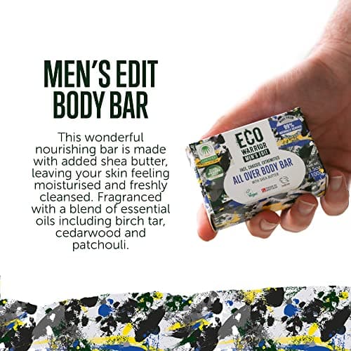 Eco Warrior Men's All Over Body Soap Bar, Shea Butter, Natural, 100g — view 5