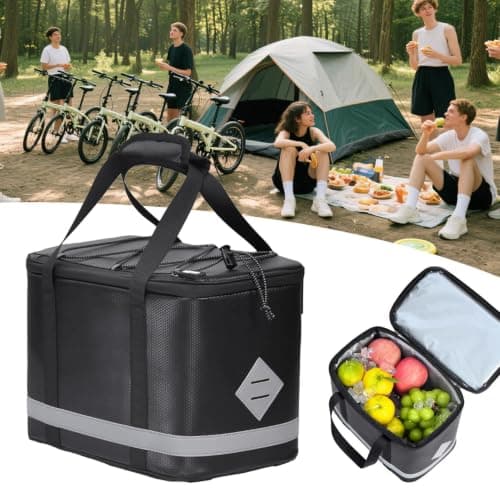 Cycling Rear Rack Bag - Portable Waterproof Cooler Pouch for Road, Mountain — view 4