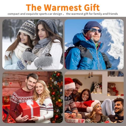 HONEYYEAR Hand Warmers Rechargeable 2 Pack, 10000mAh Electric Hand Warmers, Reusable Portable Pocket Heater, LED Display & 3 Levels, Gifts for Christmas, Outdoor, Golf, Travel, Hunting, Camping — view 5