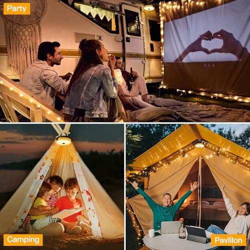 Ollny Camping String Lights 10M 100 LEDs, 2 in 1 Rechargeable Fairy Light — view 5