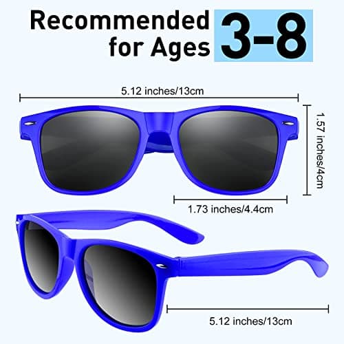 Morcheiong 8 Pack Kids Sunglasses Neon Colors Sunglasses，Sunglasses Party Favors Goody Bag Fillers Fun Gift for Birthday Party Beach Pool Party — view 2