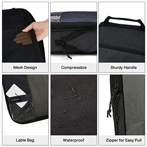 BAGSMART 2pcs Compression Travel Packing Cubes for Suitcases Backpack — view 5