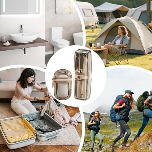 Travel Organizer Set with Toothbrush - Travel Cup and Soap Dish | Camping Hygiene Kit | Portable Personal Care Set for Travelers, Hiking, Outdoor Activities, Compact, Lightweight, Leak Proof — view 3