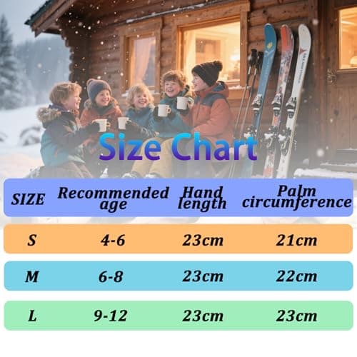 JiaYouLC Kids Fleece Lined Warm Ski Gloves Winter Thermal Waterproof Anti Slip Gloves for Age 4-12 Children for Snow Snowboarding Sledding Cycling (Pink, M) — view 2