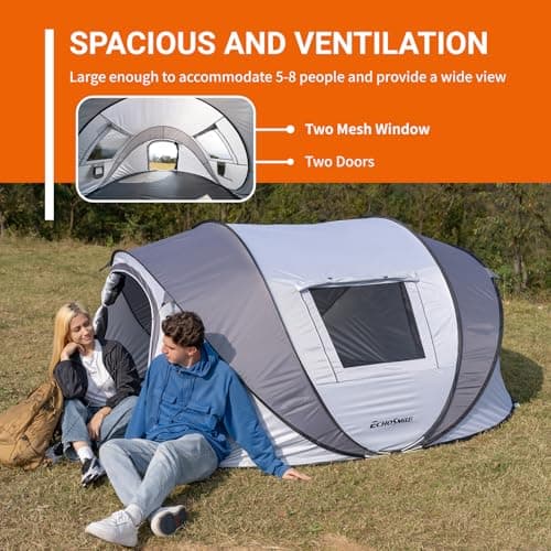 EchoSmile 2/4/6 Person Easy Pop Up Tent, Instant Family Tents for Camping — view 3