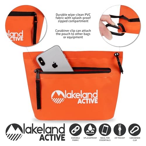 Lakeland Active Waterside Water-Resistant Pouch for Watersports Hiking Kayaking & Paddleboarding - Orange — view 2