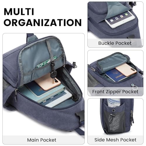 G4Free Sling Bag Crossbody Backpack with Charging Port & RFID Blocking Hiking Daypack Shoulder Chest Bag for Women Men — view 5