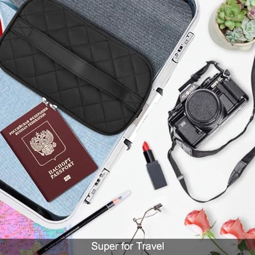 CGBOOM Make Up Bag Organiser for Women, Travel Cosmetic Bag Waterproof with Brush Compartment and Mirror, Portable Double Layers Large Capacity Make up Case — view 6