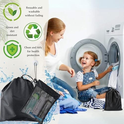 KEYRI 4 PCS Waterproof Toiletry Bag Set Mesh Shower Bag Quick Dry — view 5