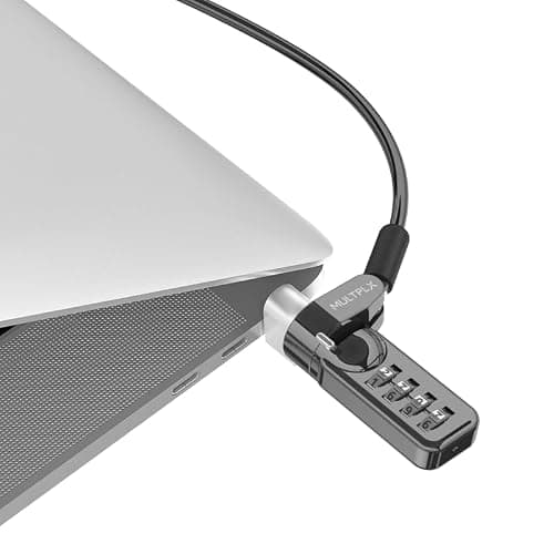 Multplx Ultimate Universal Laptop Security Lock System | Anti-theft For All Laptops, Tablets, Notebooks | 4 Digit Combi Lock | 1.7m Steel Security Cable | Fix Point To Secure Cable — view 4