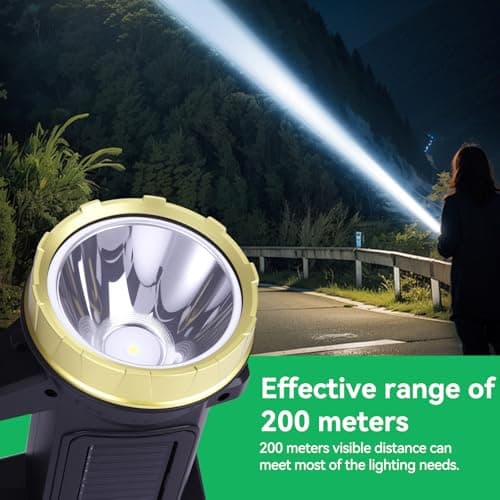Tryora Solar LED Torch, Super Bright Solar Powered Handheld Torch USB Rechargeable LED Flashlight Spotlight with 3 Light Modes, Portable Camping Lantern for Home Emergency Outdoor Hiking — view 2