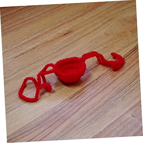 SOLUSTRE Red Woven Wool Nose Guard for Outdoor Travel and Camping, Multi-purpose Nose Cover, Easy to Carry Protective Nasal Cover for Cold Weather and Dust Safety — view 3