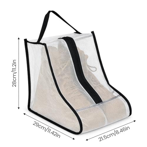 SUNNYNEST 5-Piece Boot Storage Bags – Dustproof, Waterproof Portable Shoe Protectors for Boots, Sneakers, Stilettos – Clear Zippered Shoe Organizer with Handle (Clear, 5 PCS Short) — view 5