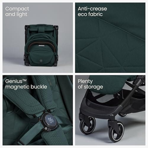 Silver Cross Clic 2 Compact Stroller & Travel Bag, Birth to 22kg, Conifer — view 4