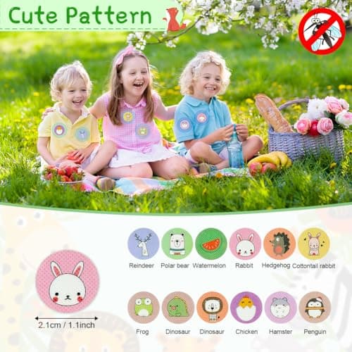 AOOWU Mosquito Repellent Patches for Kids and Adults, 216Pcs Mosquito Repellent Sticker, Natural Plant Repellent Patches, Insect Repellent Patches to Repel Bugs, 1728 Hours Protection, Skin Safety — view 2