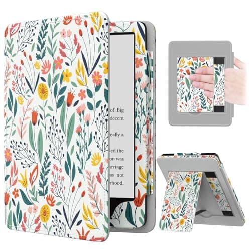 MoKo Case for 7"/6.8" Kindle Paperwhite(12th/11th Gen-2024/2021), Flowers