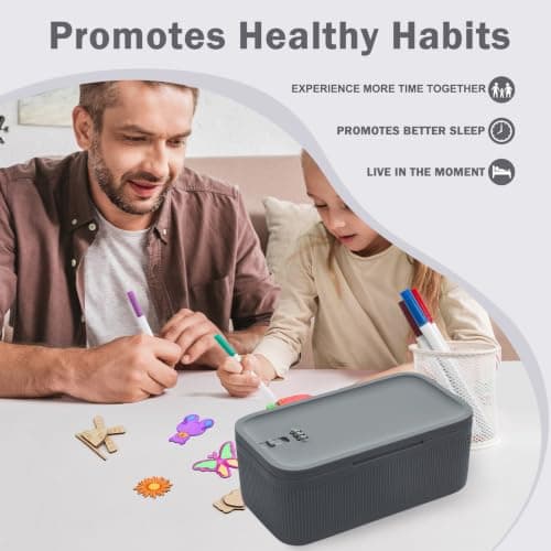 Small Lockable Storage Box with Combination Code - Secure Medicine Safe, Phone Jail, and Snack Box for Home, Fridge, Office, or Travel - Reusable BPA-Free, Portable Design (23.5 x 12.8 x 9.2cm) — view 6