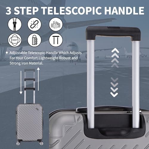 FLYMAX 32" Extra Large Suitcase 4 Wheel Lightweight Suitcases Luggage Hard Shell ABS Travel Case Hold Check in Fits 23kg - 35kg + 3 Digit Lock + 1 Year Warranty 125 Litre Capacity — view 3