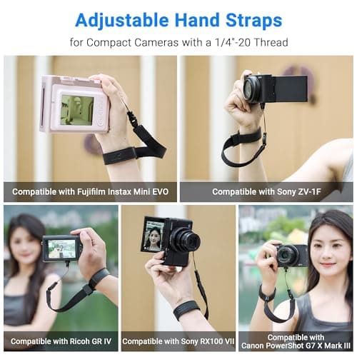 Camera Hand Strap Adjustable Hand Wrist Strap for Mini EVO Pocket 4 4P — view 2