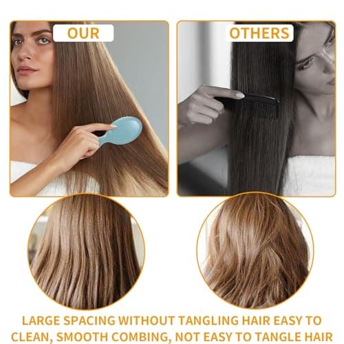 8 Pack Mini Wet Hair Brush, Eight Color Air Bag Combs — view 6