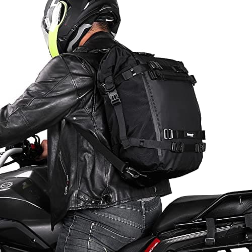 Rhinowalk Motor Saddle Bag Motorcycle Pannier Bag Waterproof Multifunctional Rear Rack Trunk Seat Bag (Black, 30L) — view 3