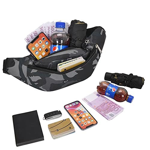 Bumbags and Fanny Packs for Men Women Hiking Running Travel Waterproof Waist Bag Walking Dog Outdoor Sport for Ladies Boys — view 3