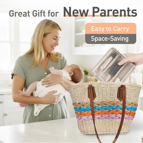 Baby Bottle Brush Set, 6-in-1 Travel Bottle Cleaning Kit with Silicone Bottle Brush, Nipple & Straw Brush, Soap Dispenser, Drying Rack & Storage Box – Compact Baby Essential for Home & On-The-Go — view 6