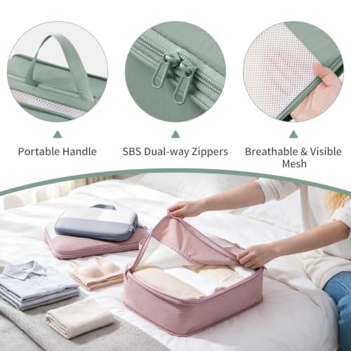 Narwey 7 Set Compression Packing Cubes for Suitcases, Travel Organiser Bags — view 5