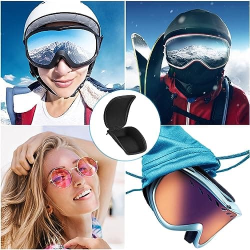 PATIKIL Hard Ski Goggle Case, EVA Sports Glasses Case Shockproof Snowboard Goggles Box, 8.66" x 5.51" x 3.54" — view 5