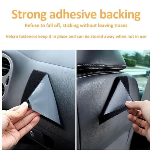 Wisebom Luxury Car Seat Organizer, Black PU Leather Storage Pocket, Multifunctional Car Storage Pocket Pouch for Mobile Phone Pen Key Coin Card — view 4