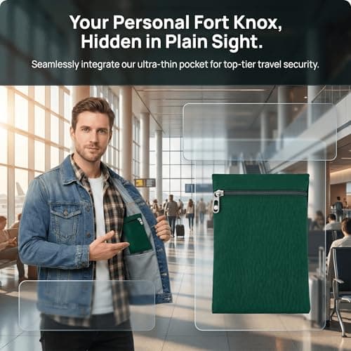 3-Pack Sew in Side Pocket with Zipper, Invisible Canvas Hidden Wallet for Travel Jacket with Hidden Pockets, Anti-Theft Security Pouch for Coats Hoodies Sweatshirts (C) — view 5