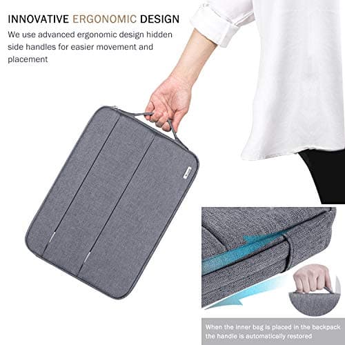 Voova Laptop Sleeve 15.6 Inch, Laptop Case for MacBook Pro 16, Grey — view 5