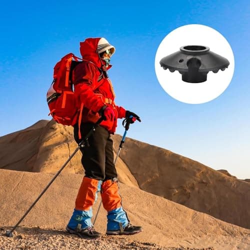 Mud Baskets For Hiking Poles - 4.8×2.2cm Trekking Pole Tip Protectors Set Of 2, Removable Replacement Mud Protectors, Universal Walking Stick Accessories For Hiking Trekking — view 2