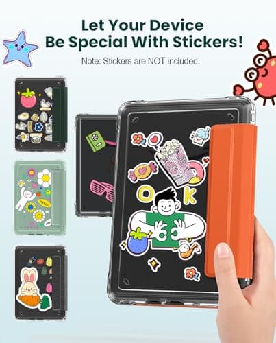 MoKo Detachable Magnetic Case for 6" Kindle 11th 2024/2022, Orange — view 4