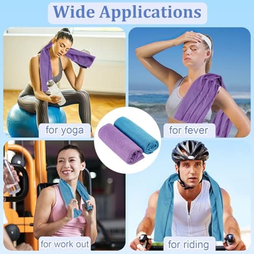 Cooling Towel, 2 Pack Soft Breathable Gym Towels,Microfibre Sweat Towels — view 6