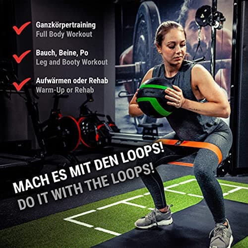 VIA FORTIS - Booty Band - Loop Band made of Textile [non-slip & tear-proof] - Fitness Band/Gymnastic Band as a Set or Individually for Legs, Buttocks and Arms - Textile instead of Rubber — view 2