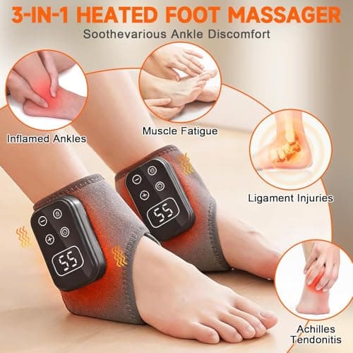 2PCS 3-in-1 Cordless Foot Massagers, Heated Ankle & Foot Massager — view 4