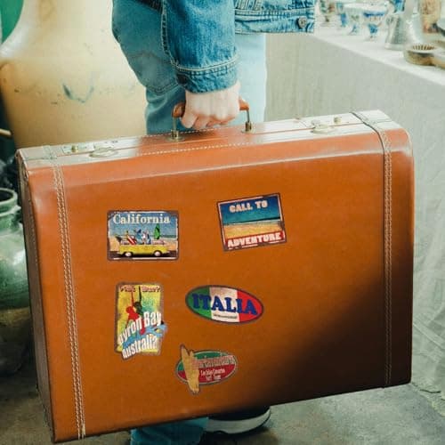 36 Large Retro Travel Stickers, Vinyl Vintage Suitcase Patches Luggage Stickerbomb, Decals for Skateboard Laptop Motorbikes — view 4
