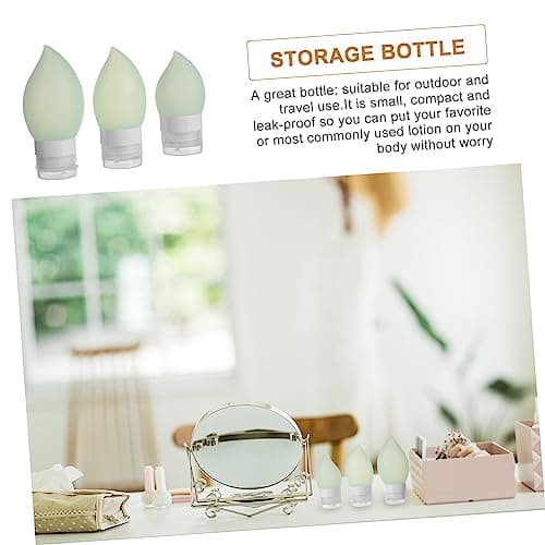 Refillable Silicone Bottles 38ml 3pcs Green Travel Kit — view 3