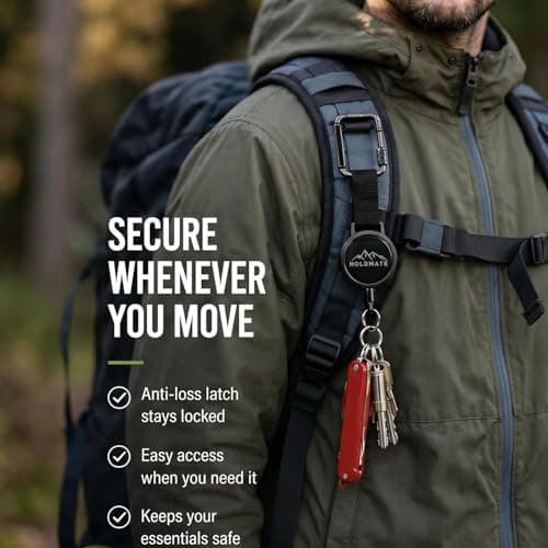 Holdmate Phone Holder Retractable Lanyard with Locking Clip, Anti Theft Phone Strap for Travel, Hiking, Shopping, Commuting and Outdoor Activities — view 6